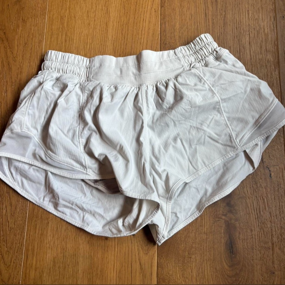 Women's White Lululemon Athletic Shorts